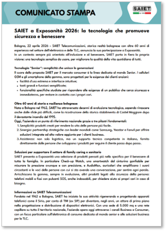 Comunicato stampa