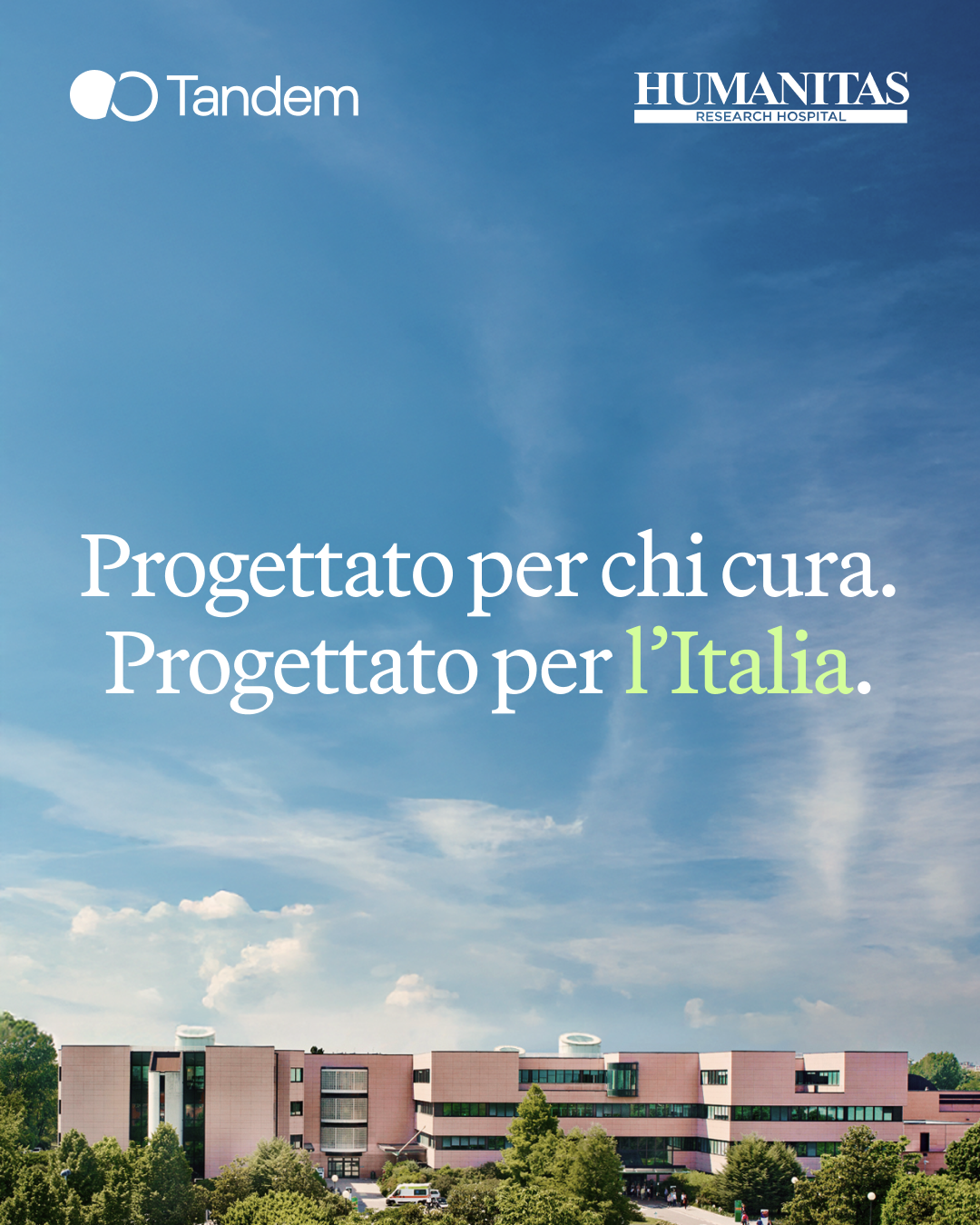 Tandem arriva in Italia: prima partnership con Humanitas