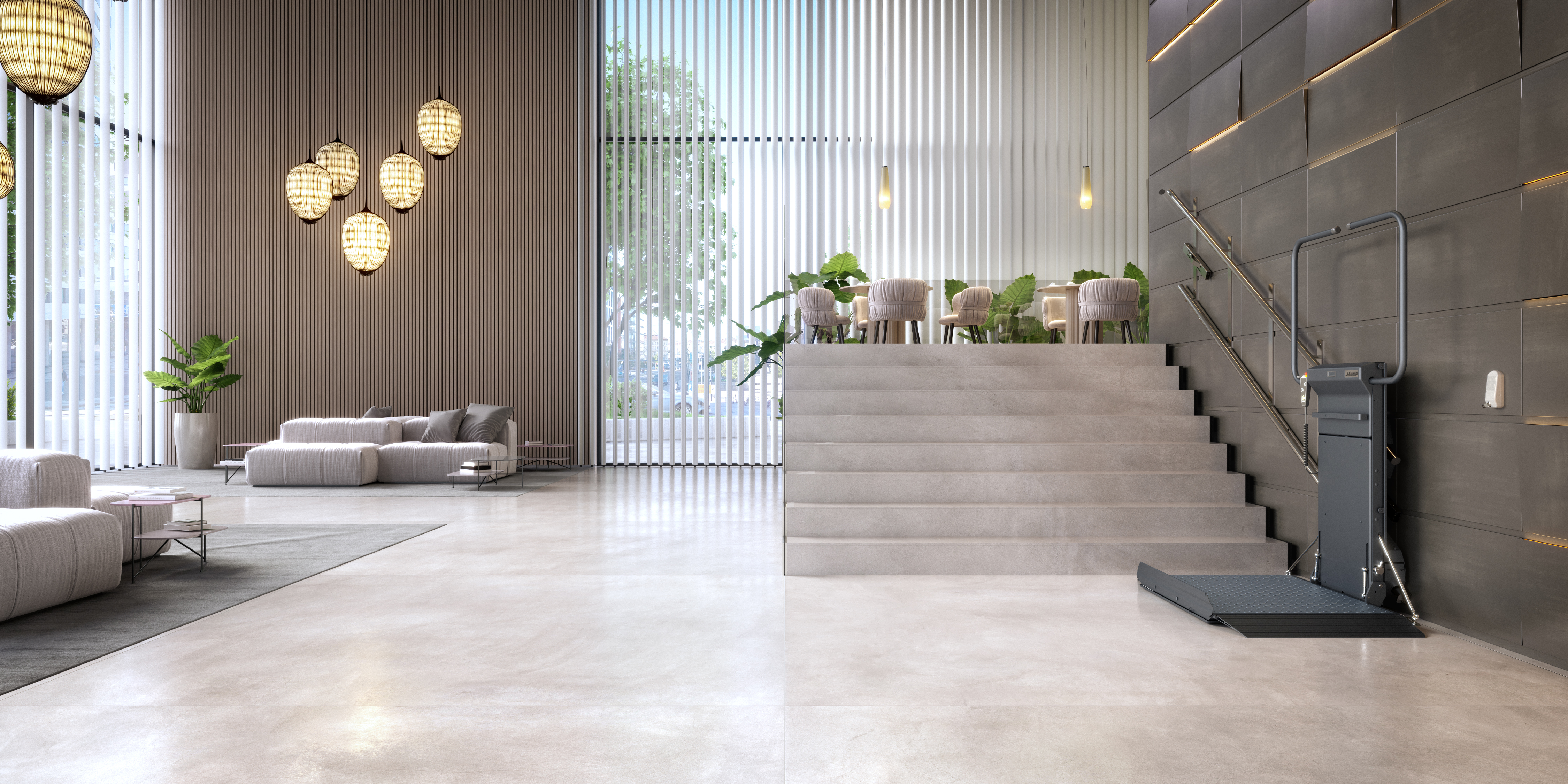 Minerva: montascale a pedana per scale di ogni tipo