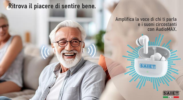 AudioMAX - auricolari che amplificano voci e suoni circostanti